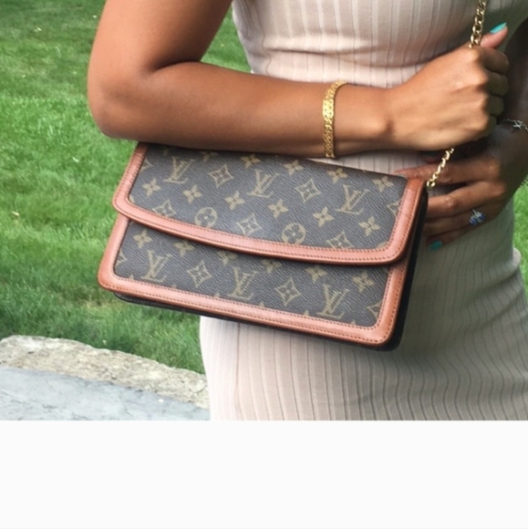 Price Drop!!! Authentic Louis Vuitton LV Cluch Pochette Dame GM Brown Monogram - Picture 14 of 14